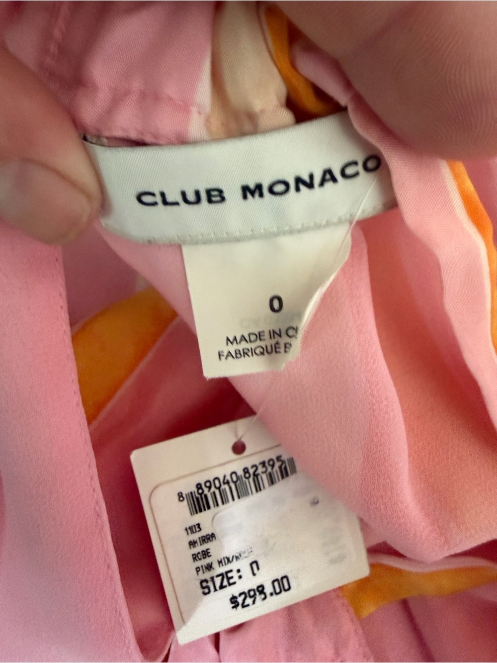 NWT Club Monaco Amirra Candy Striped silk midi coquette Barbie cottage dress 0 - Picture 6 of 9